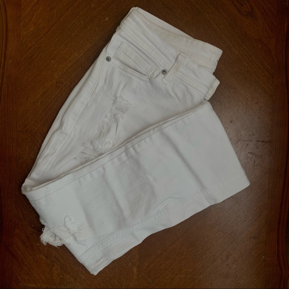 Ripped white jeans